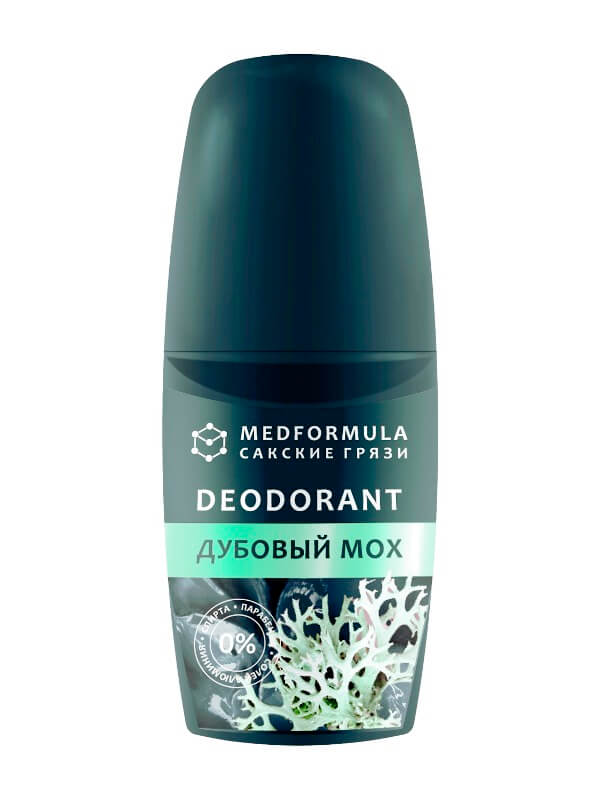 Натуральный дезодорант с вытяжкой из грязи Сакского озера «Med Formula» - Дубовый мох