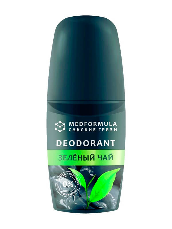 Натуральный дезодорант с вытяжкой из грязи Сакского озера «Med Formula» - Зеленый чай